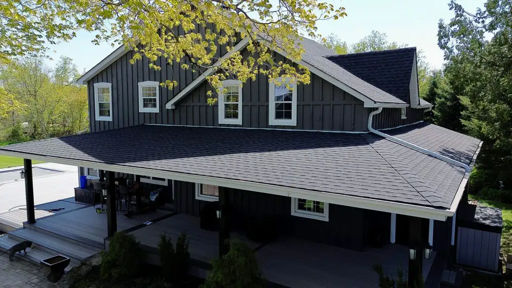 Completed roofing project