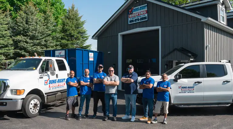 Done-Right Roofing & Sheet Metal crew at work
